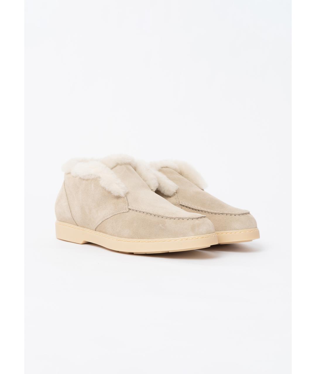 DOUCAL'S Бежевые замшевые лоферы, фото 2
