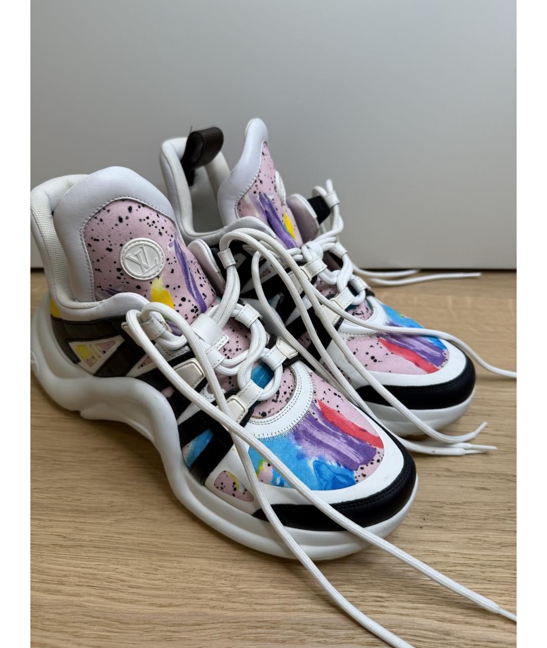 LOUIS VUITTON Мульти текстильные кроссовки, фото 2