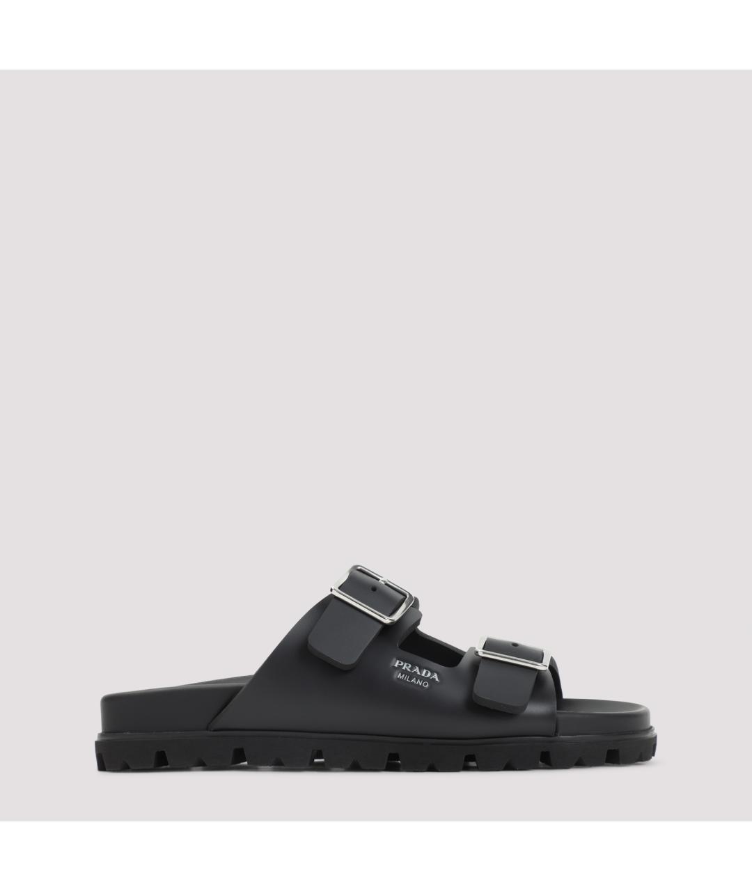 PRADA Черные шлепанцы, фото 2