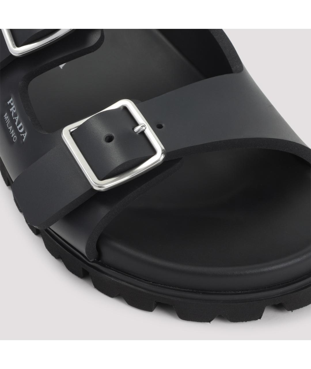 PRADA Черные шлепанцы, фото 6