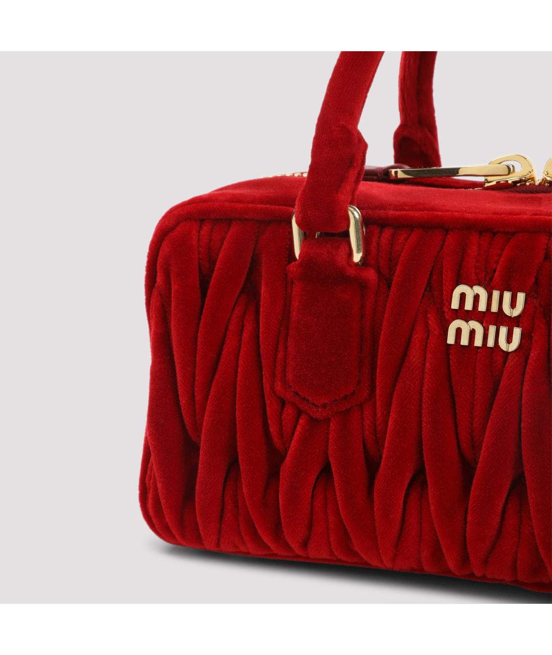 MIU MIU Красная сумка с короткими ручками, фото 5