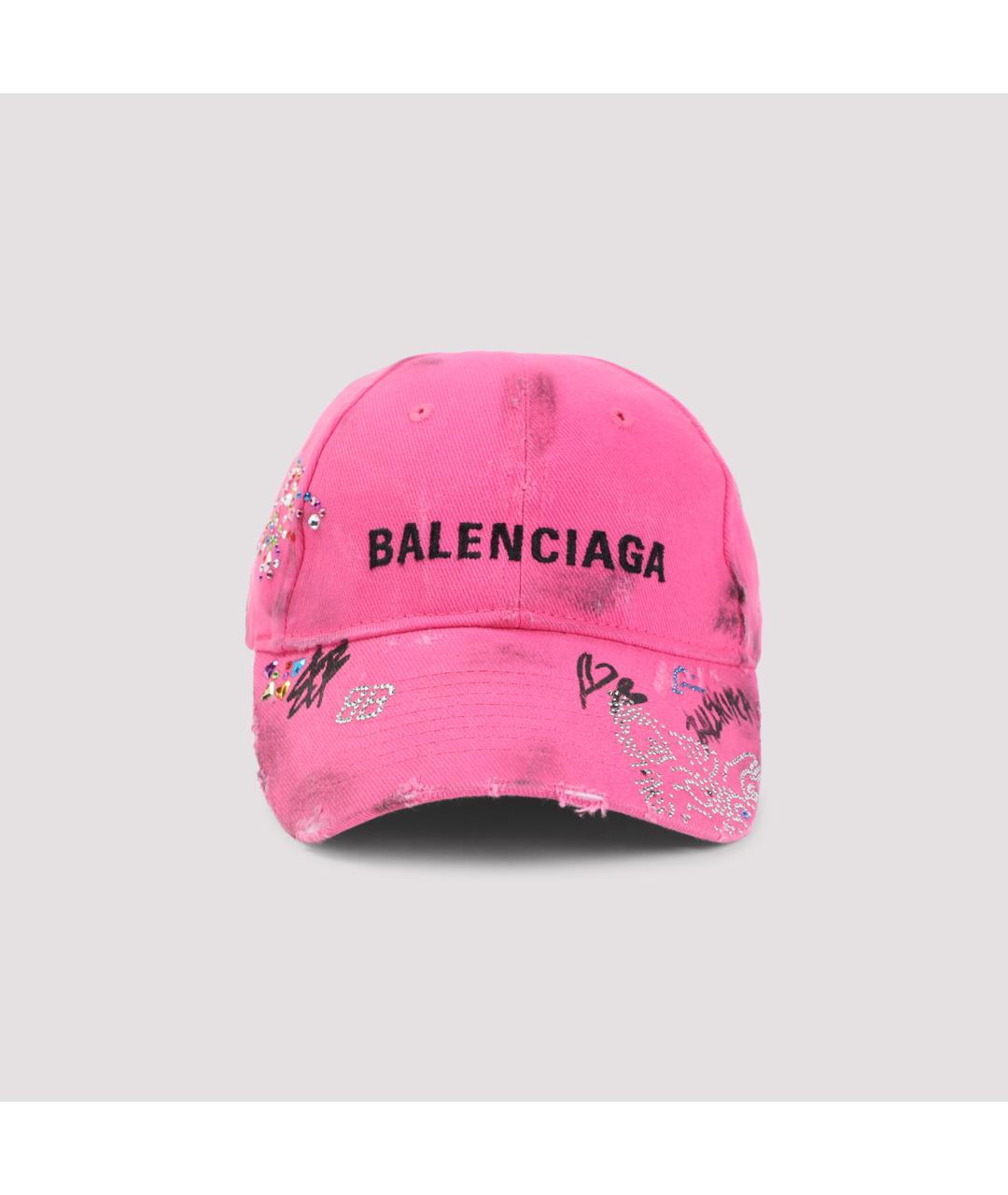 BALENCIAGA Розовая хлопковая кепка, фото 2