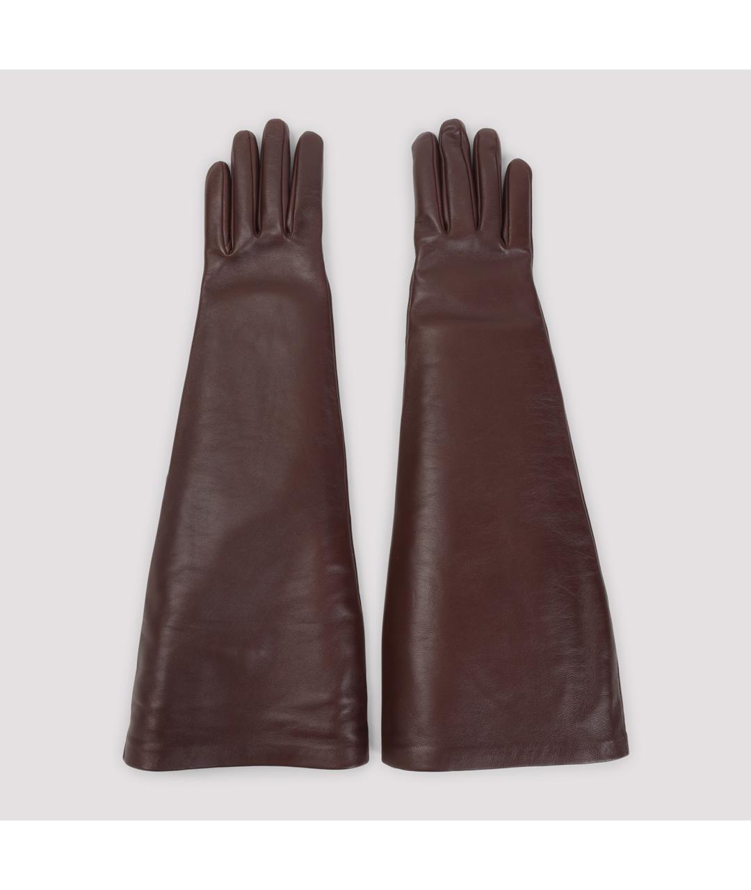 SAINT LAURENT Кожаные перчатки, фото 3