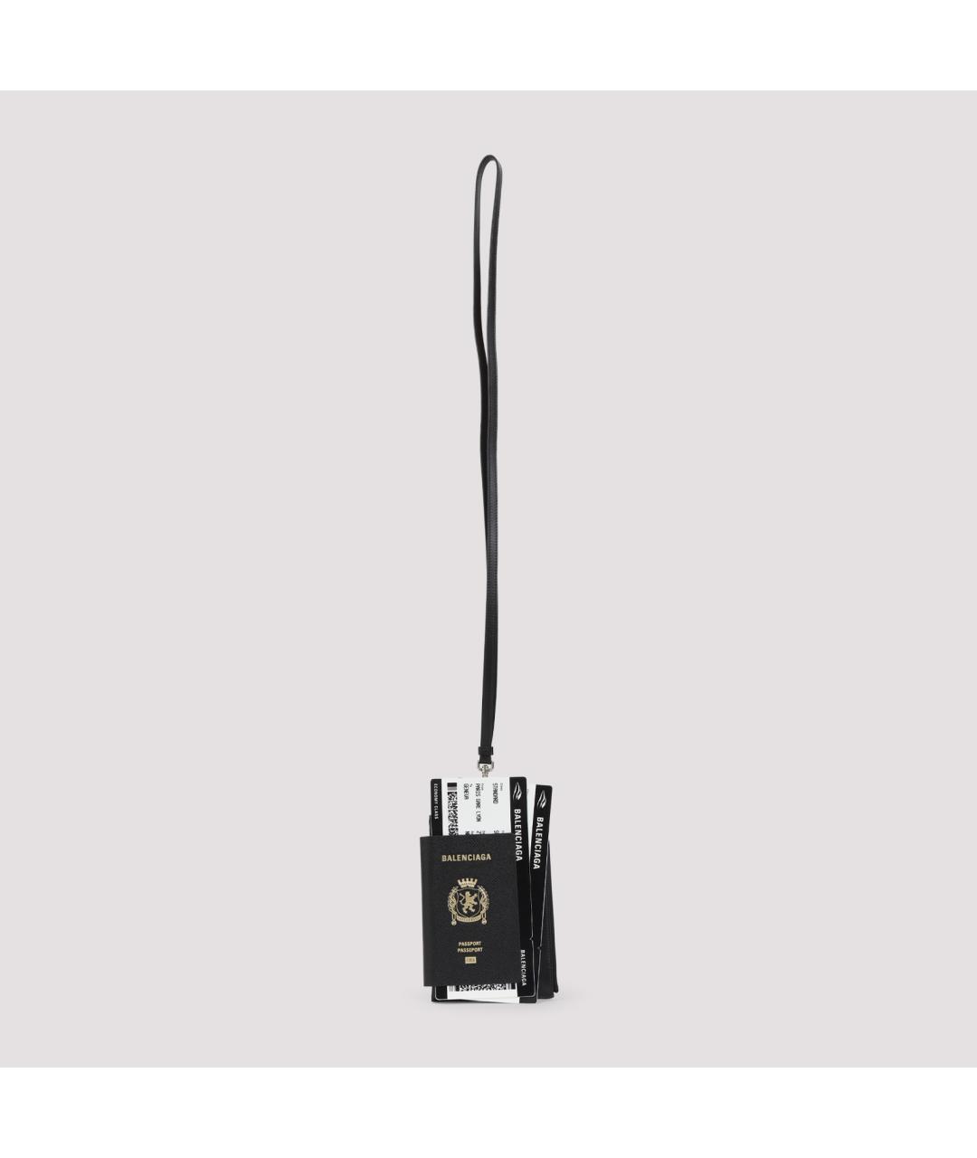 BALENCIAGA Черный кожаный кошелек, фото 2