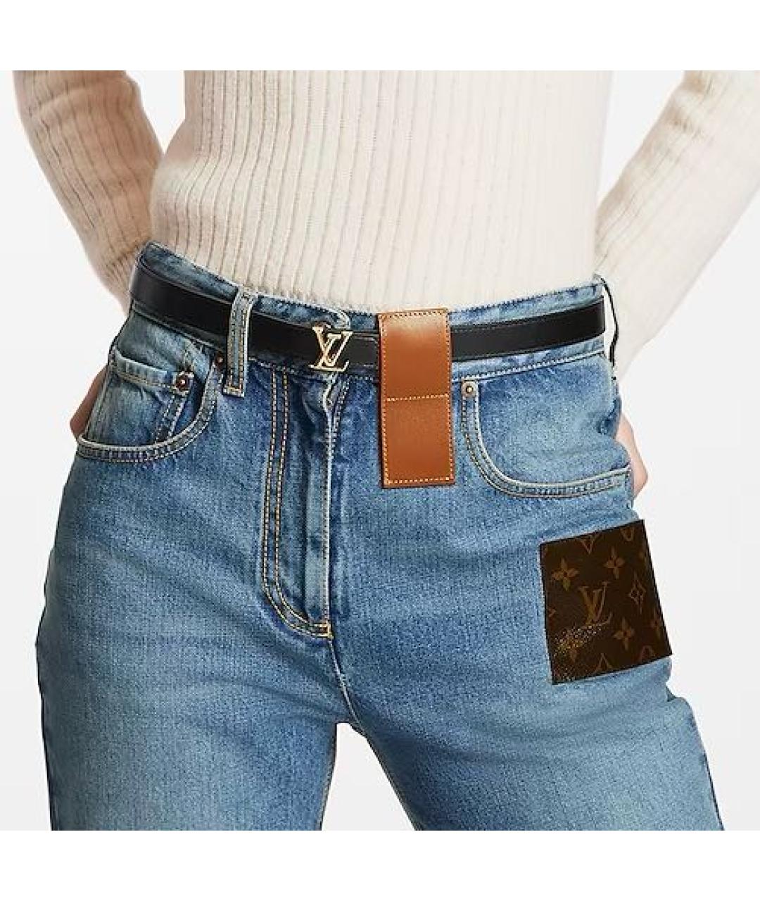 LOUIS VUITTON Коричневый кожаный ремень, фото 6