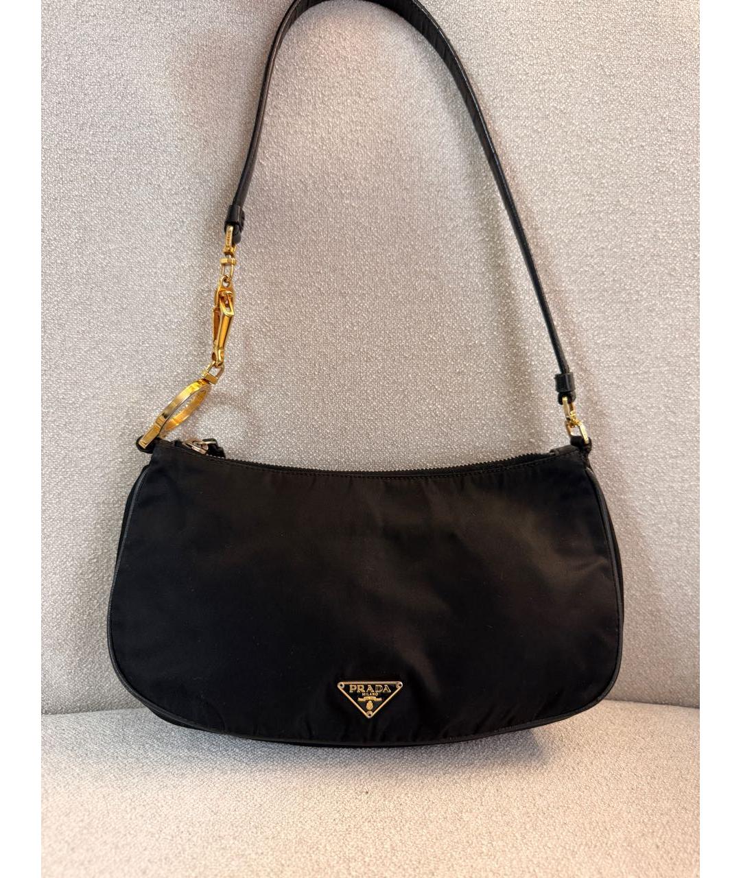 PRADA Черная тканевая сумка на плечо, фото 9