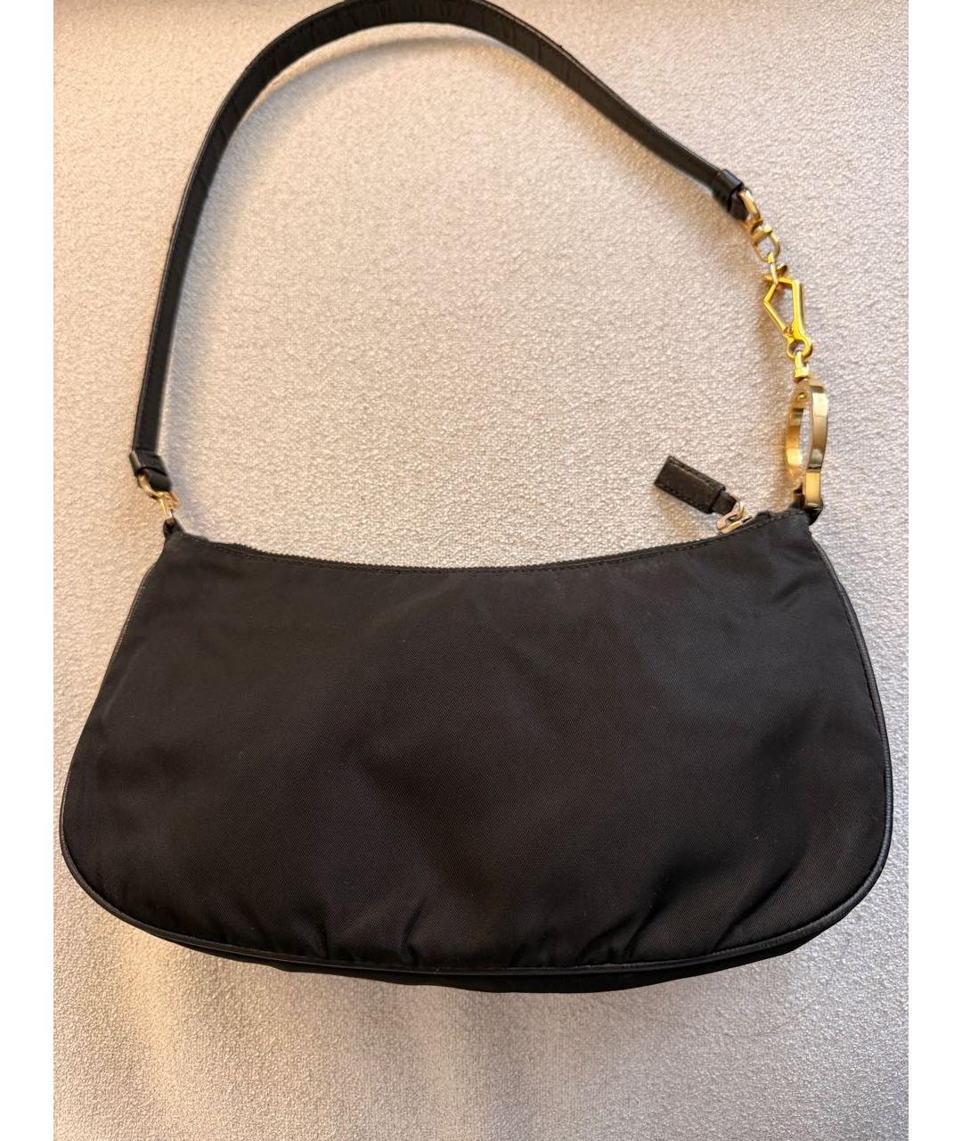 PRADA Черная тканевая сумка на плечо, фото 3