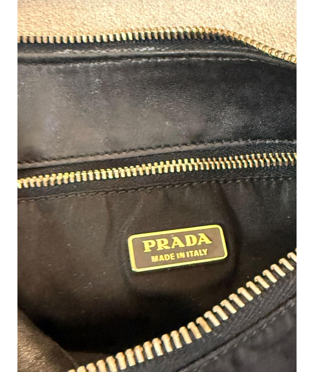PRADA Черная тканевая сумка на плечо, фото 4