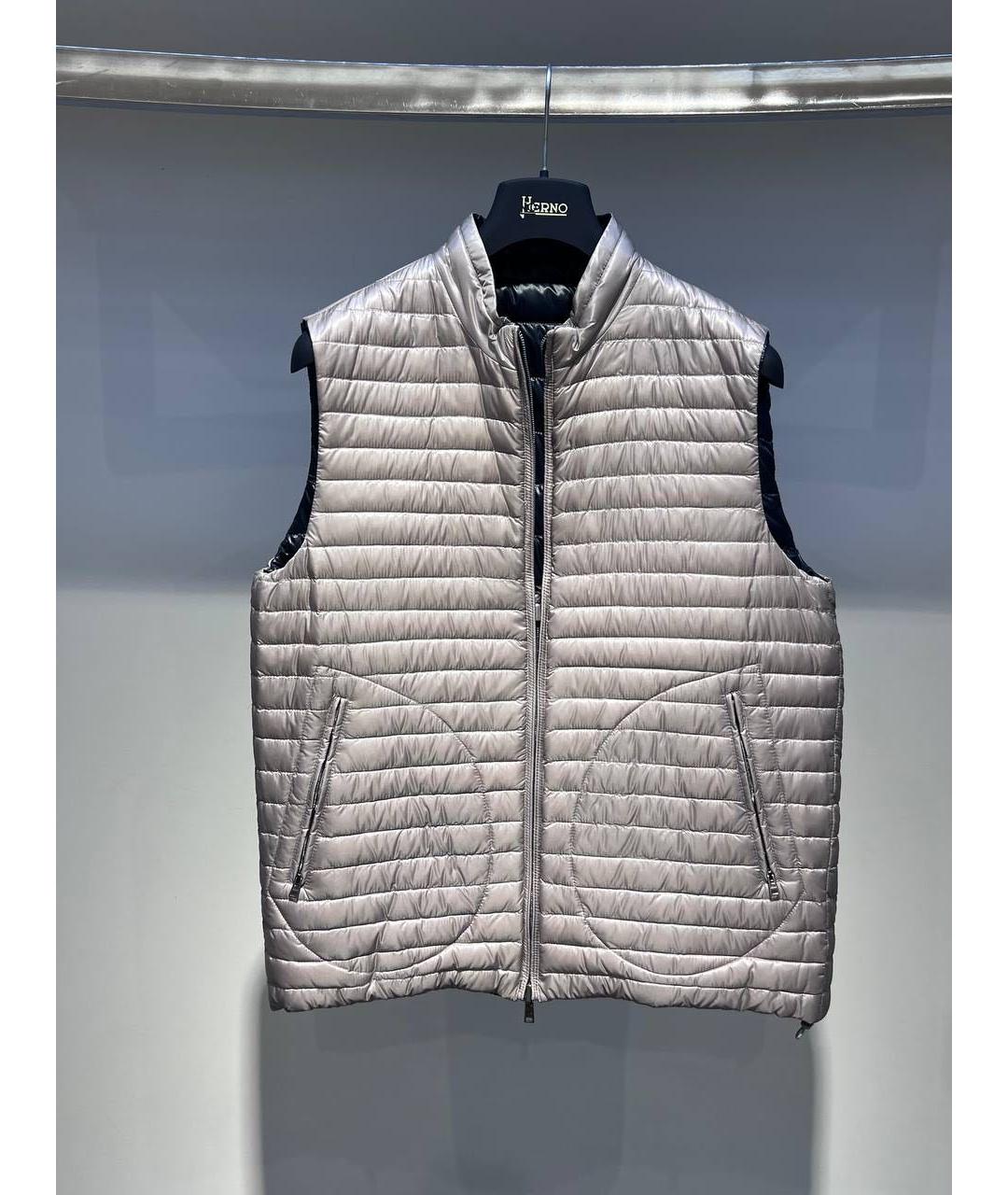 HERNO Серебрянный полиамидовый жилет, фото 3