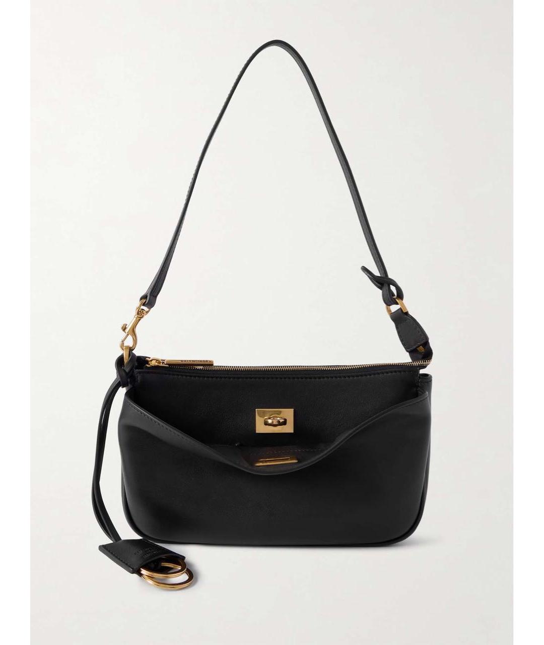 BALENCIAGA Черная кожаная сумка с короткими ручками, фото 5