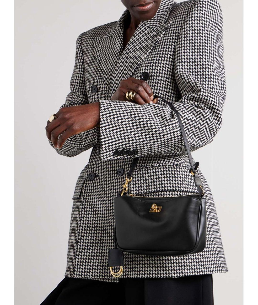 BALENCIAGA Черная кожаная сумка с короткими ручками, фото 2