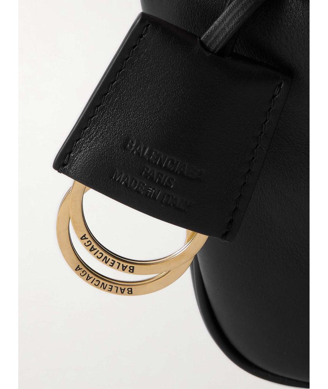 BALENCIAGA Черная кожаная сумка с короткими ручками, фото 3