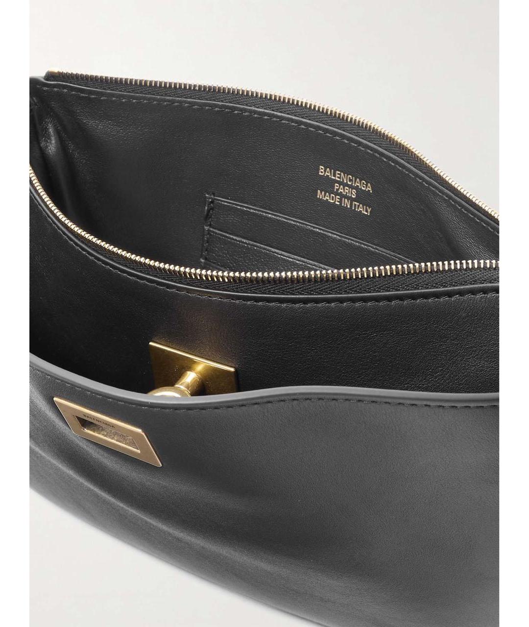 BALENCIAGA Черная кожаная сумка с короткими ручками, фото 4