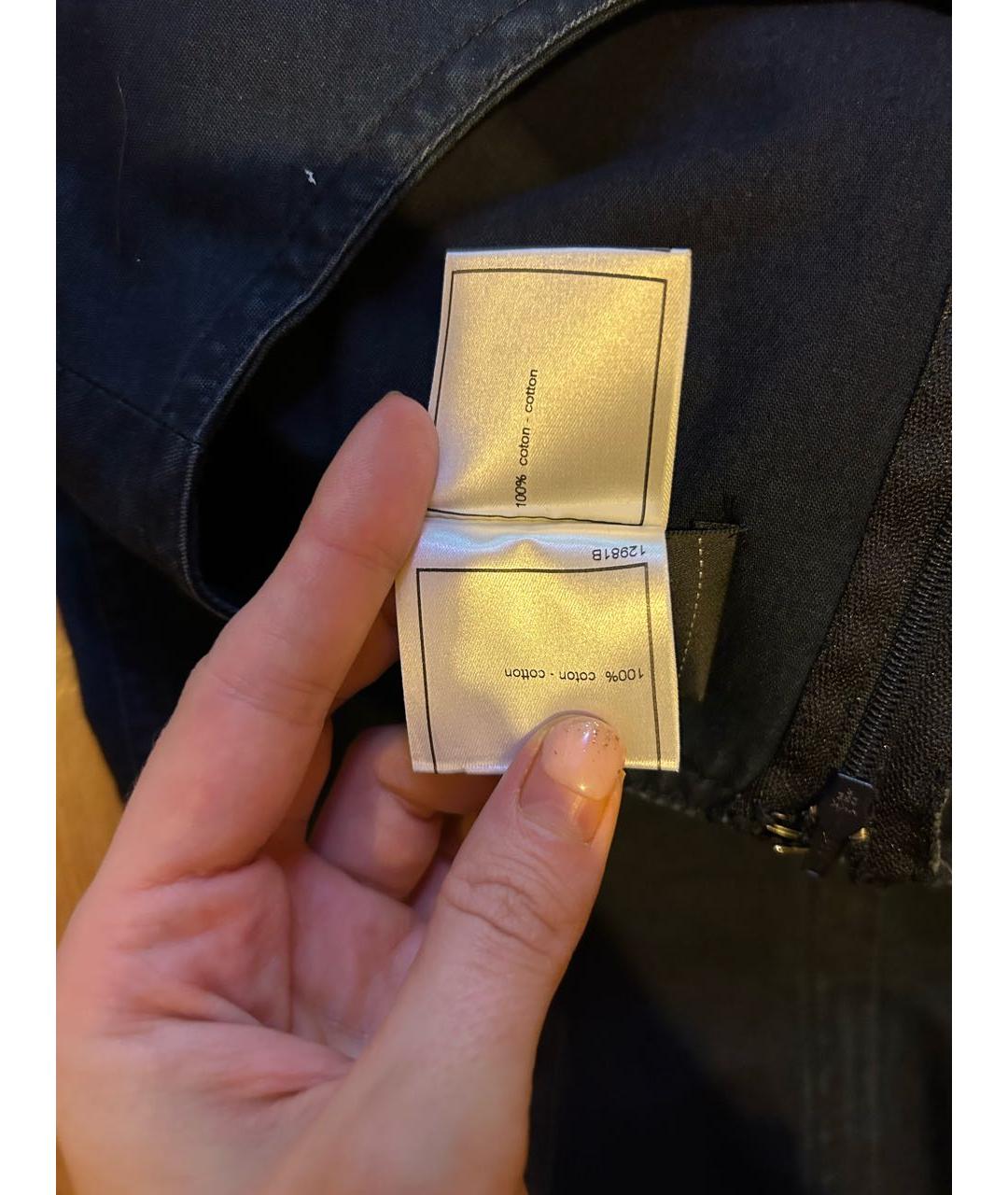 CHANEL Темно-синий хлопковый комбинезон, фото 4