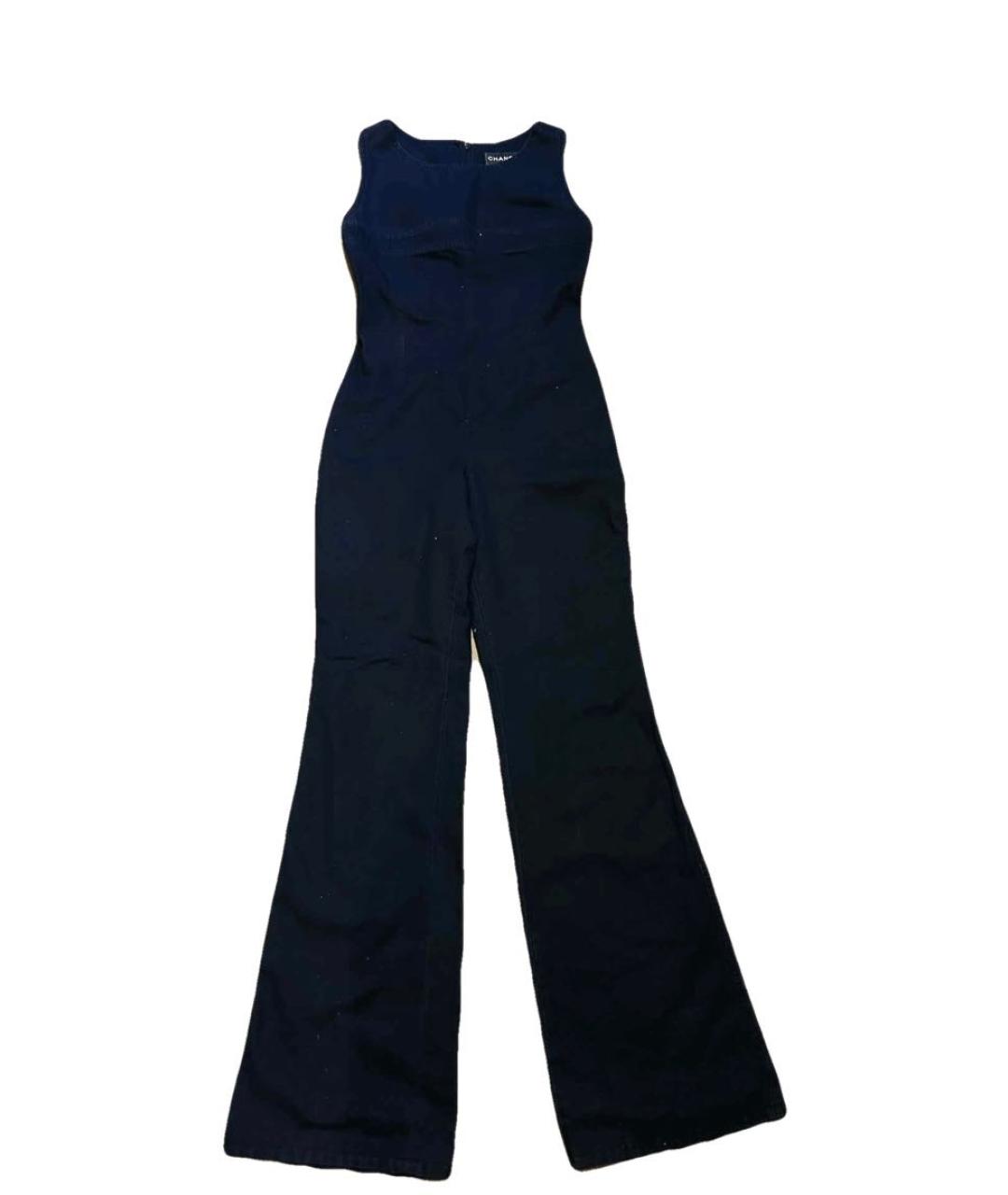 CHANEL Темно-синий хлопковый комбинезон, фото 1