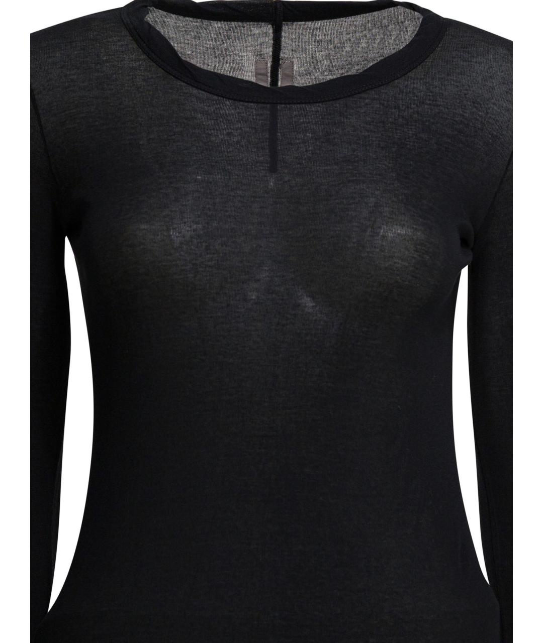 RICK OWENS Черное хлопковое повседневное платье, фото 3