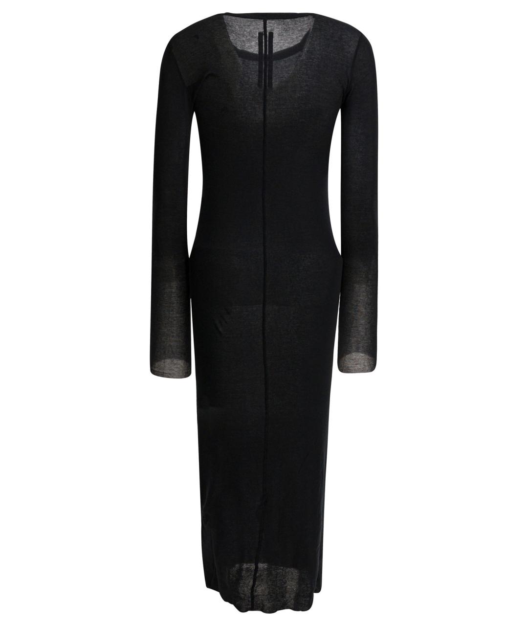 RICK OWENS Черное хлопковое повседневное платье, фото 2