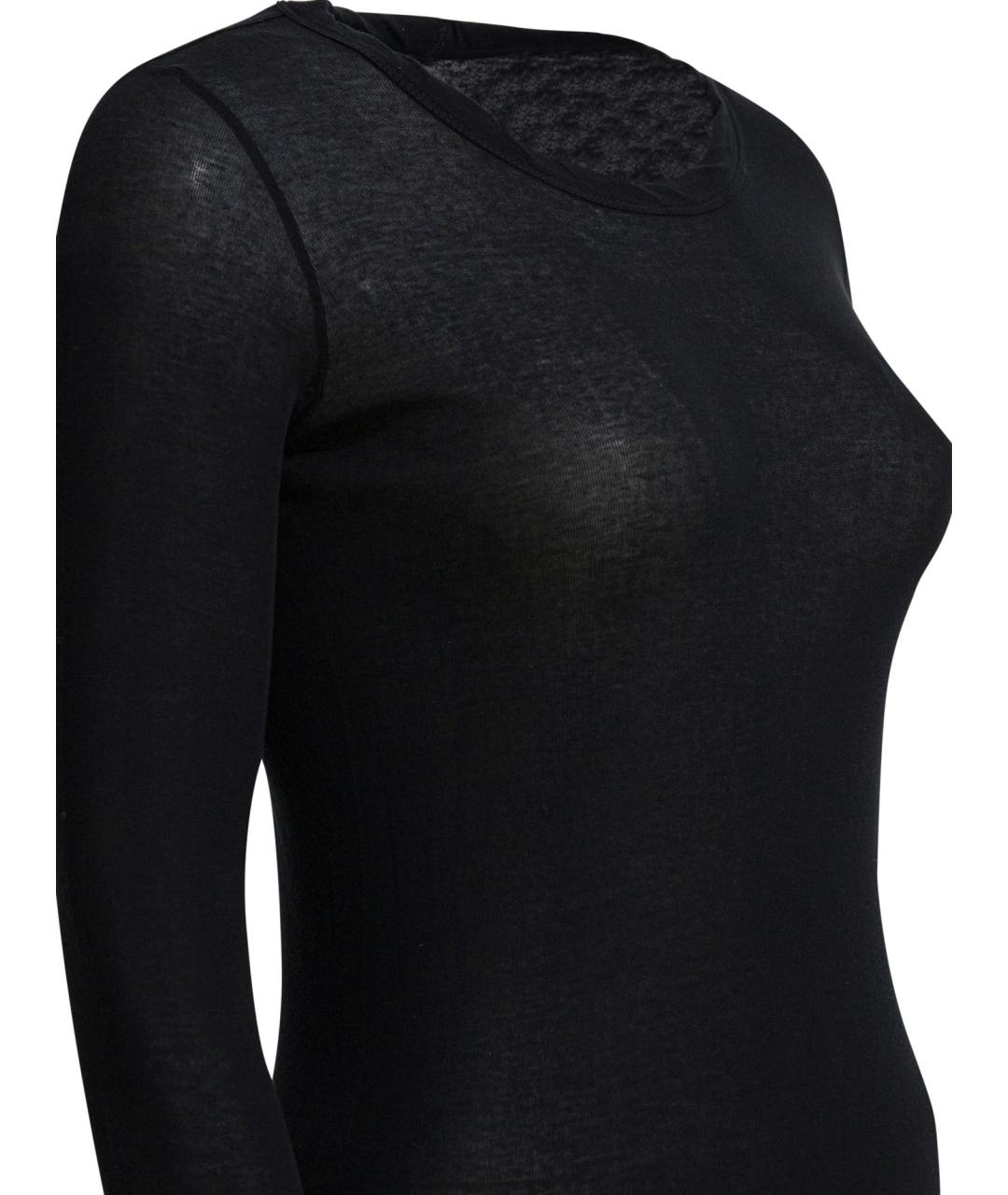 RICK OWENS Черное хлопковое повседневное платье, фото 4