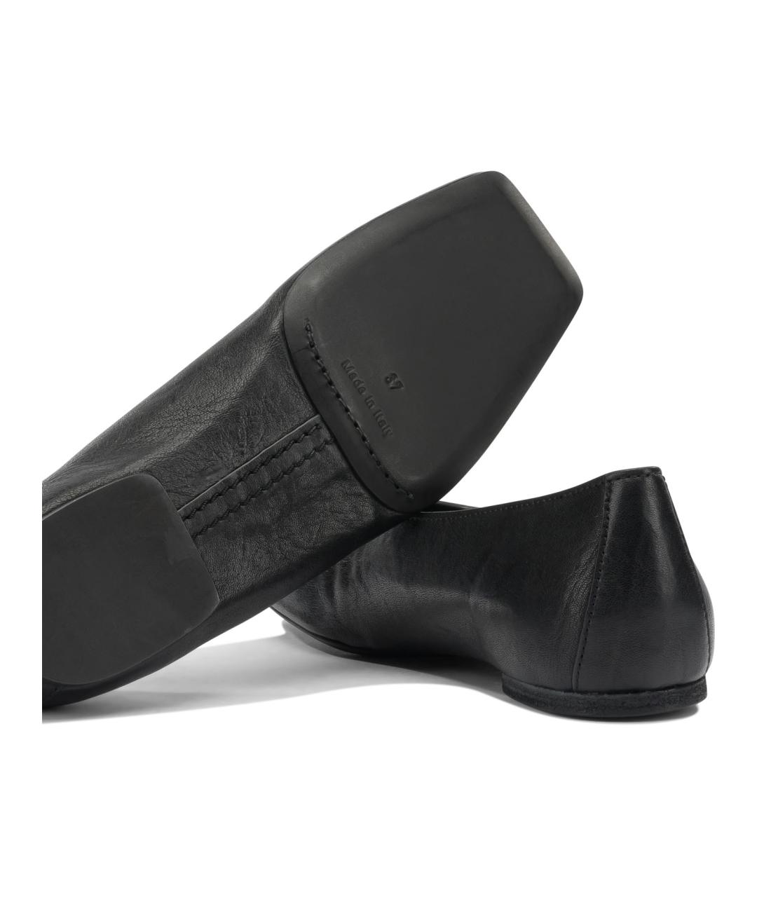 RICK OWENS Черные кожаные балетки, фото 5