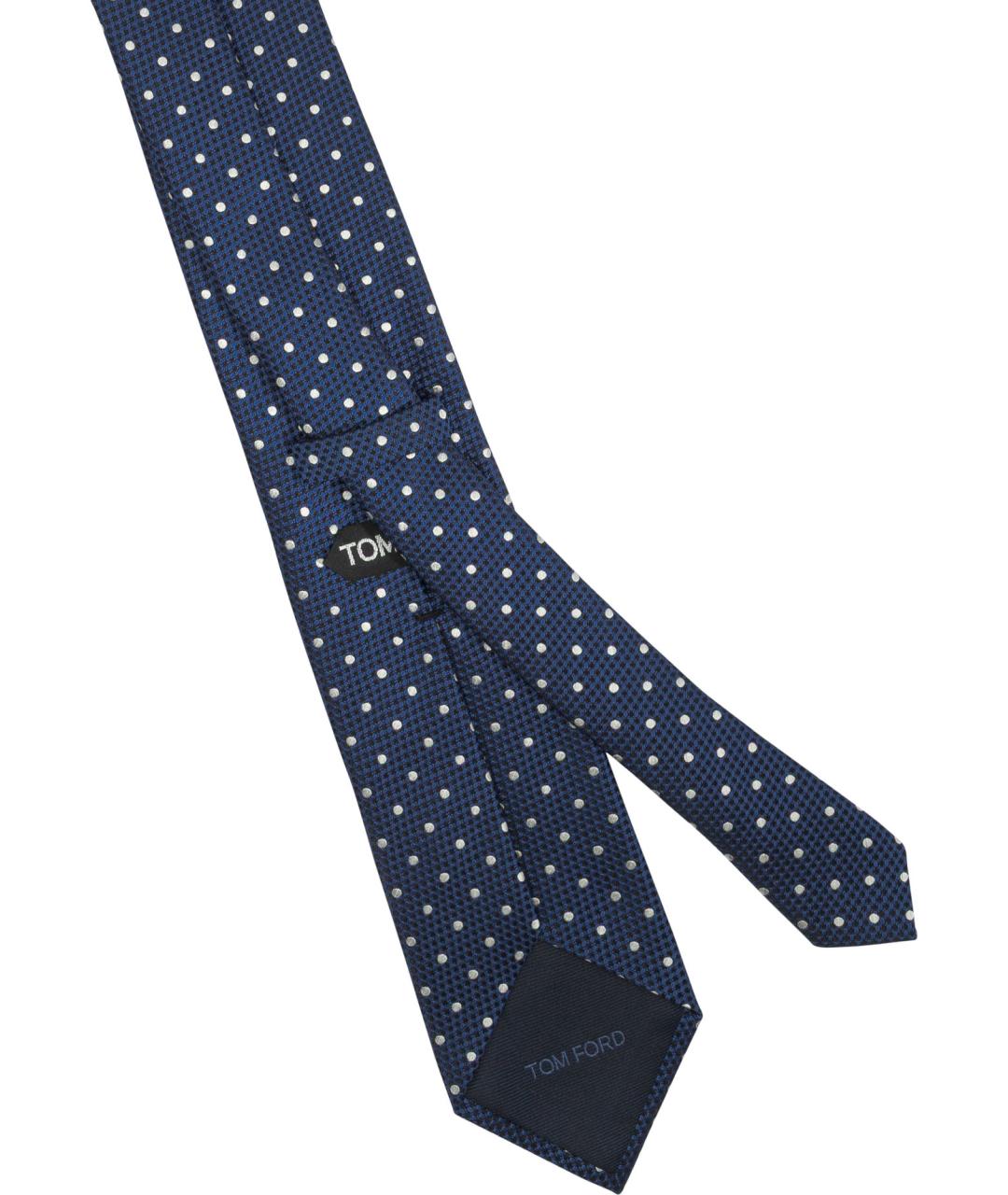 TOM FORD Синий шелковый галстук, фото 2