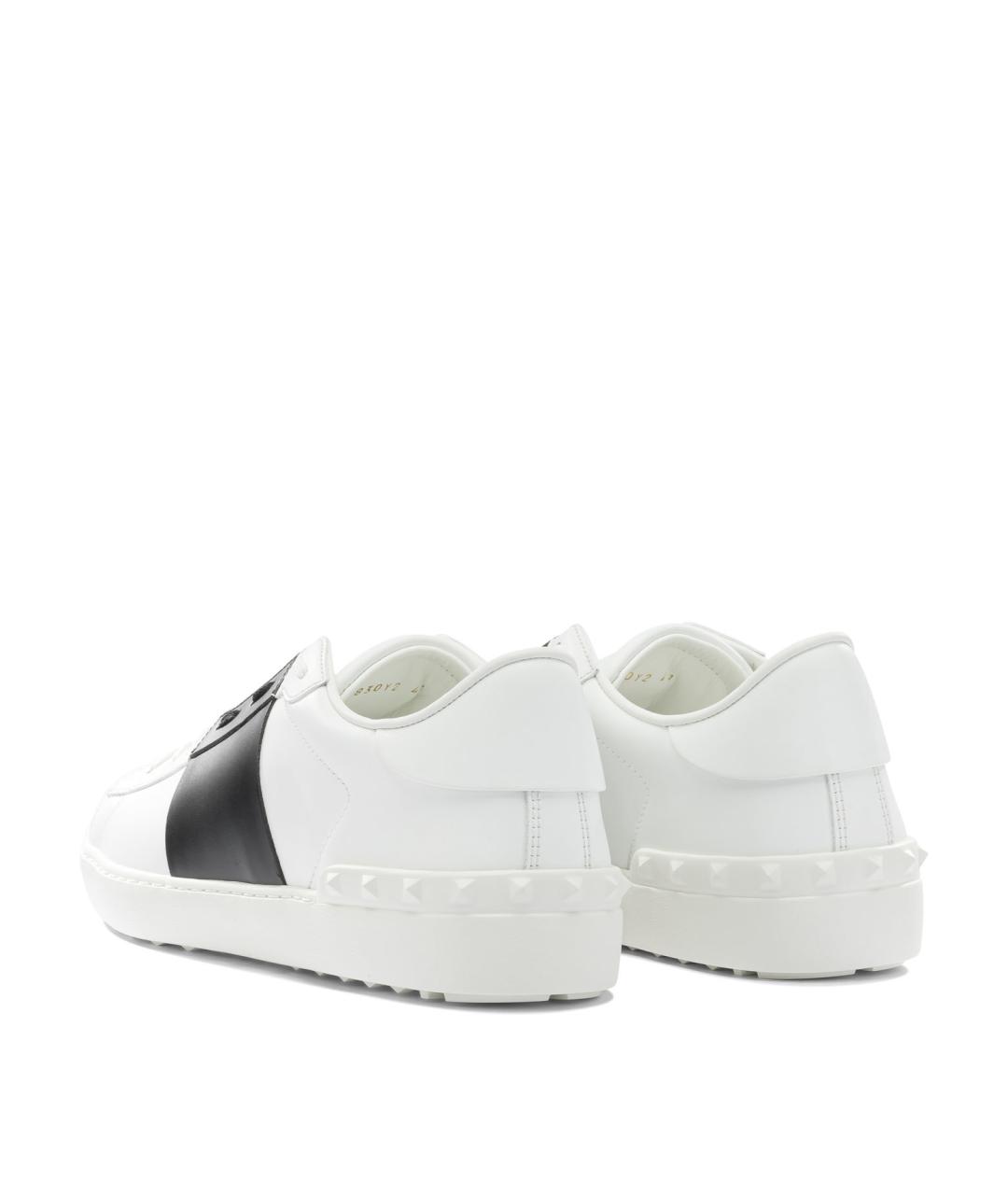 VALENTINO Белые кожаные низкие кроссовки / кеды, фото 4