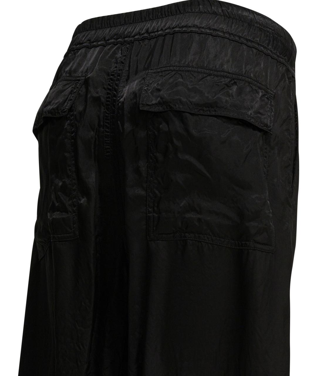 RICK OWENS Черные вискозные прямые брюки, фото 4