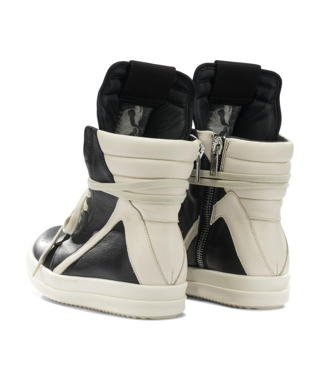 RICK OWENS Черные кожаные кеды, фото 4