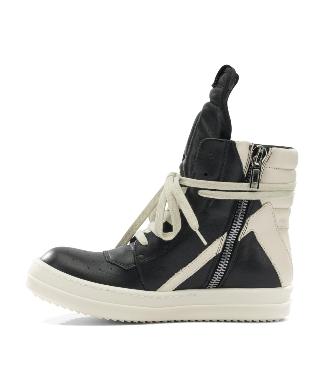 RICK OWENS Черные кожаные кеды, фото 3