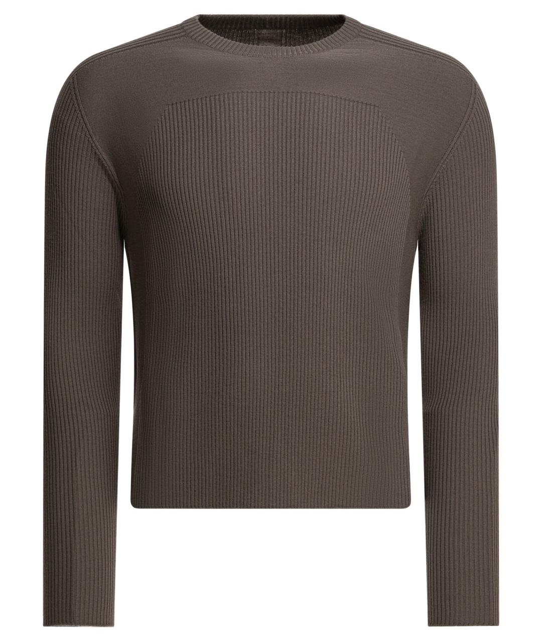 RICK OWENS Серый шерстяной джемпер / свитер, фото 1