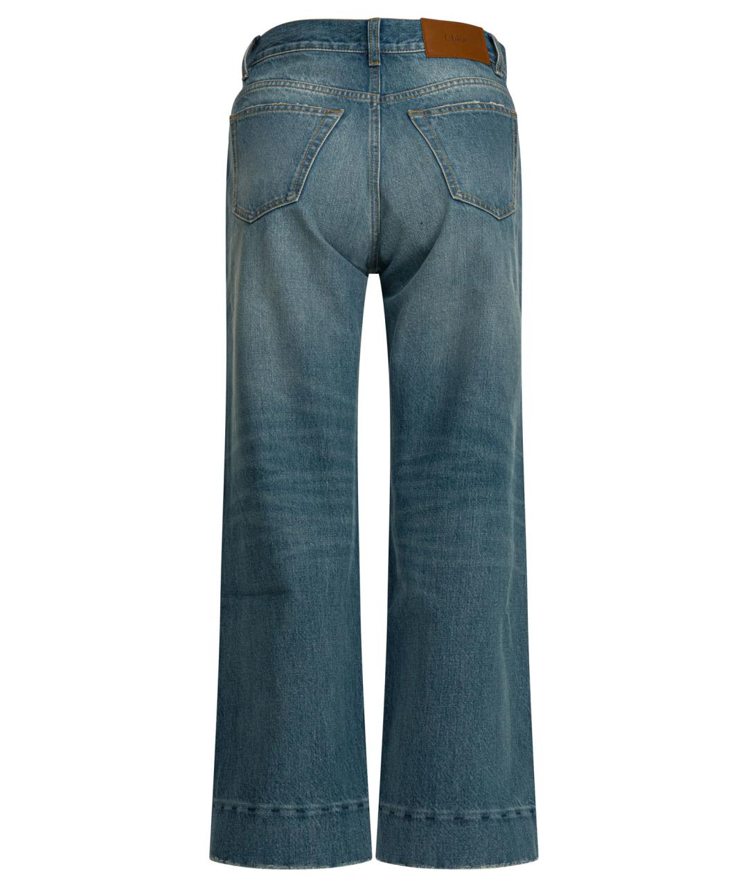 CHLOE Синие хлопковые прямые джинсы, фото 2