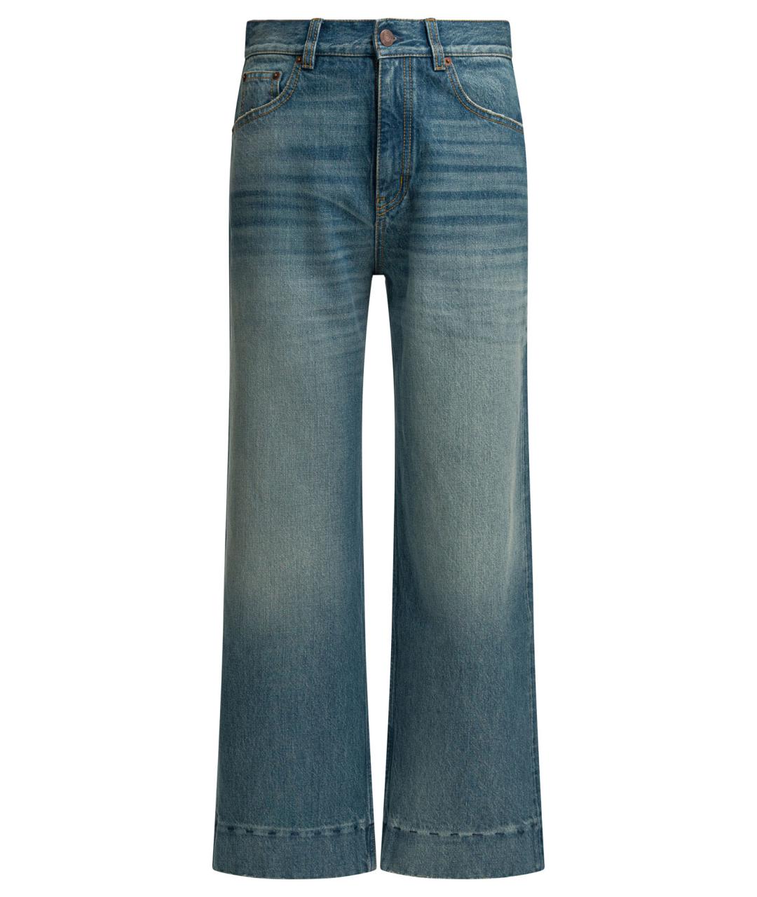 CHLOE Синие хлопковые прямые джинсы, фото 1