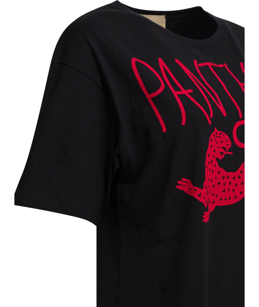 VALENTINO Черная хлопковая футболка, фото 4