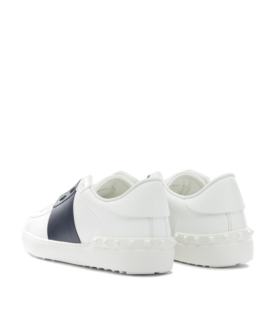 VALENTINO Белые кожаные низкие кроссовки / кеды, фото 4
