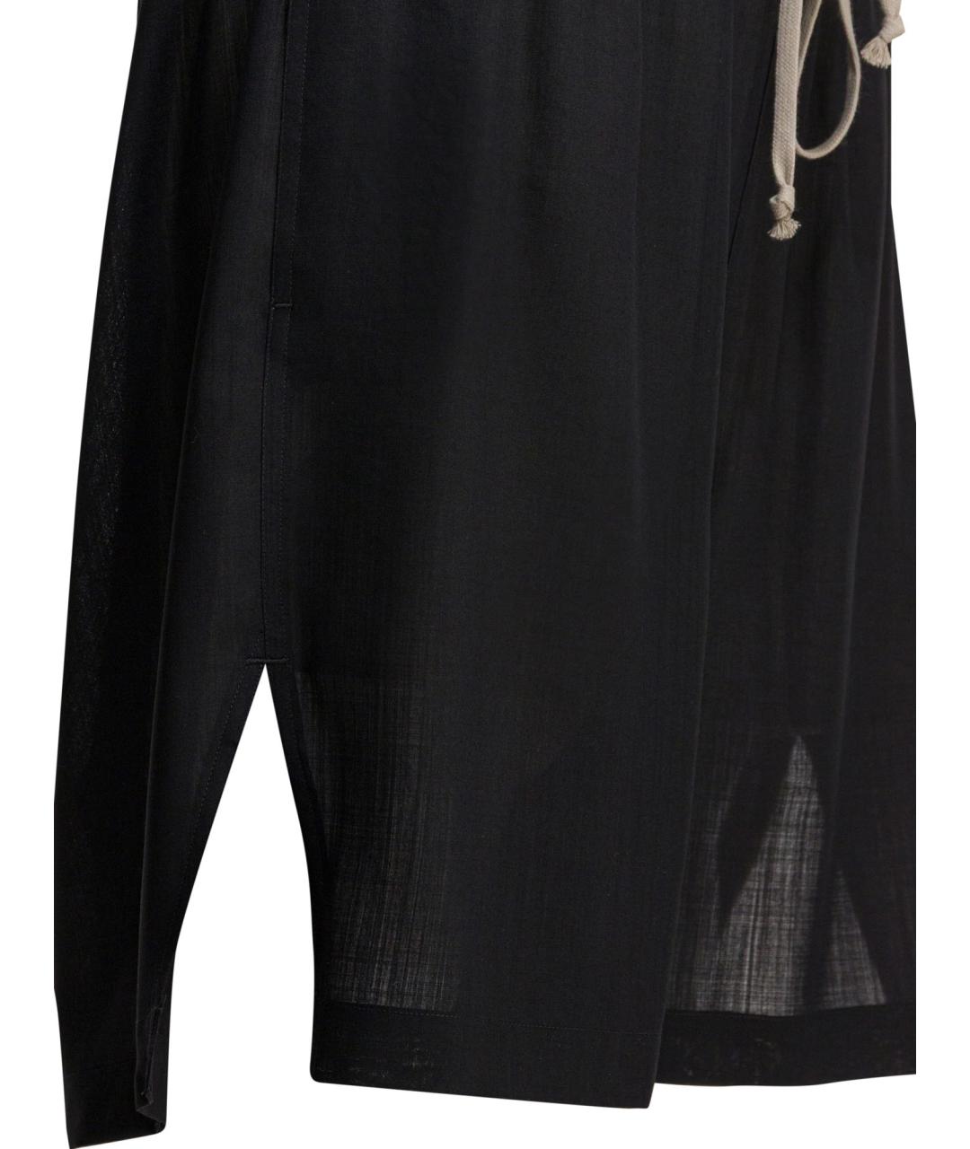 RICK OWENS Черные шерстяные шорты, фото 4