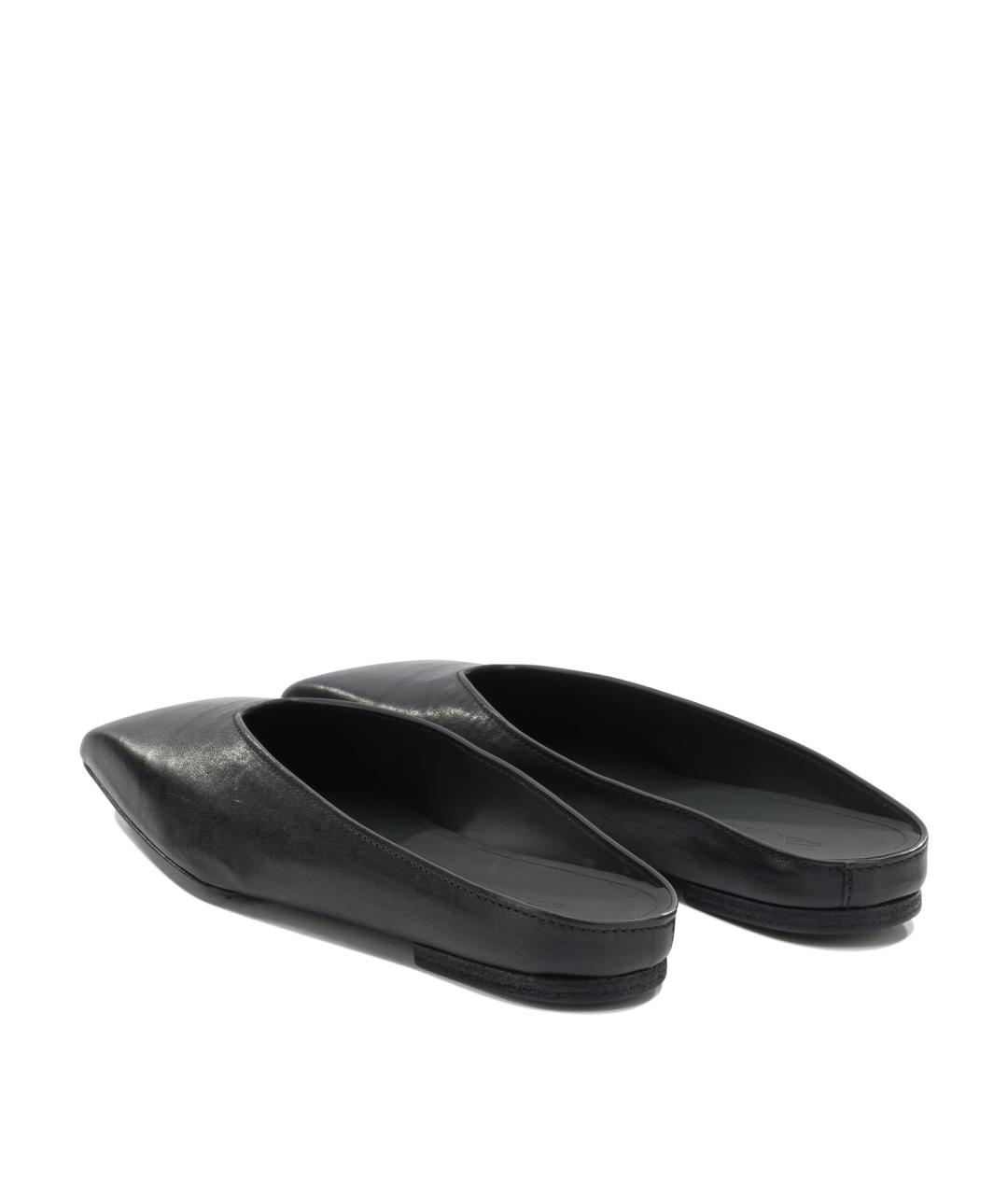 RICK OWENS Черные кожаные мюли, фото 4