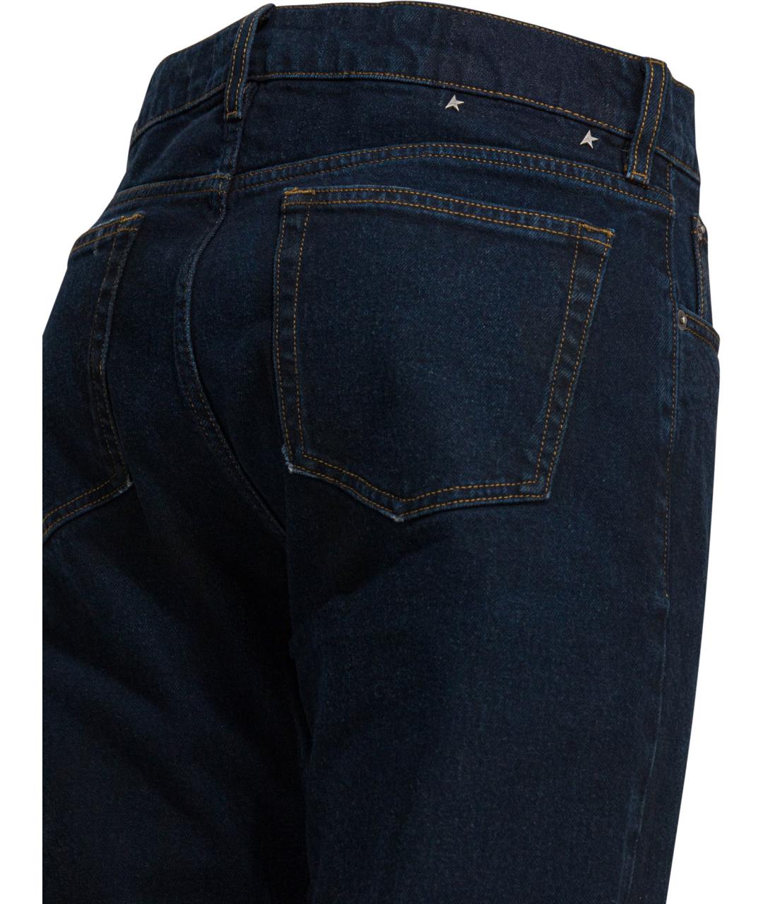 GOLDEN GOOSE DELUXE BRAND Синие хлопковые прямые джинсы, фото 4