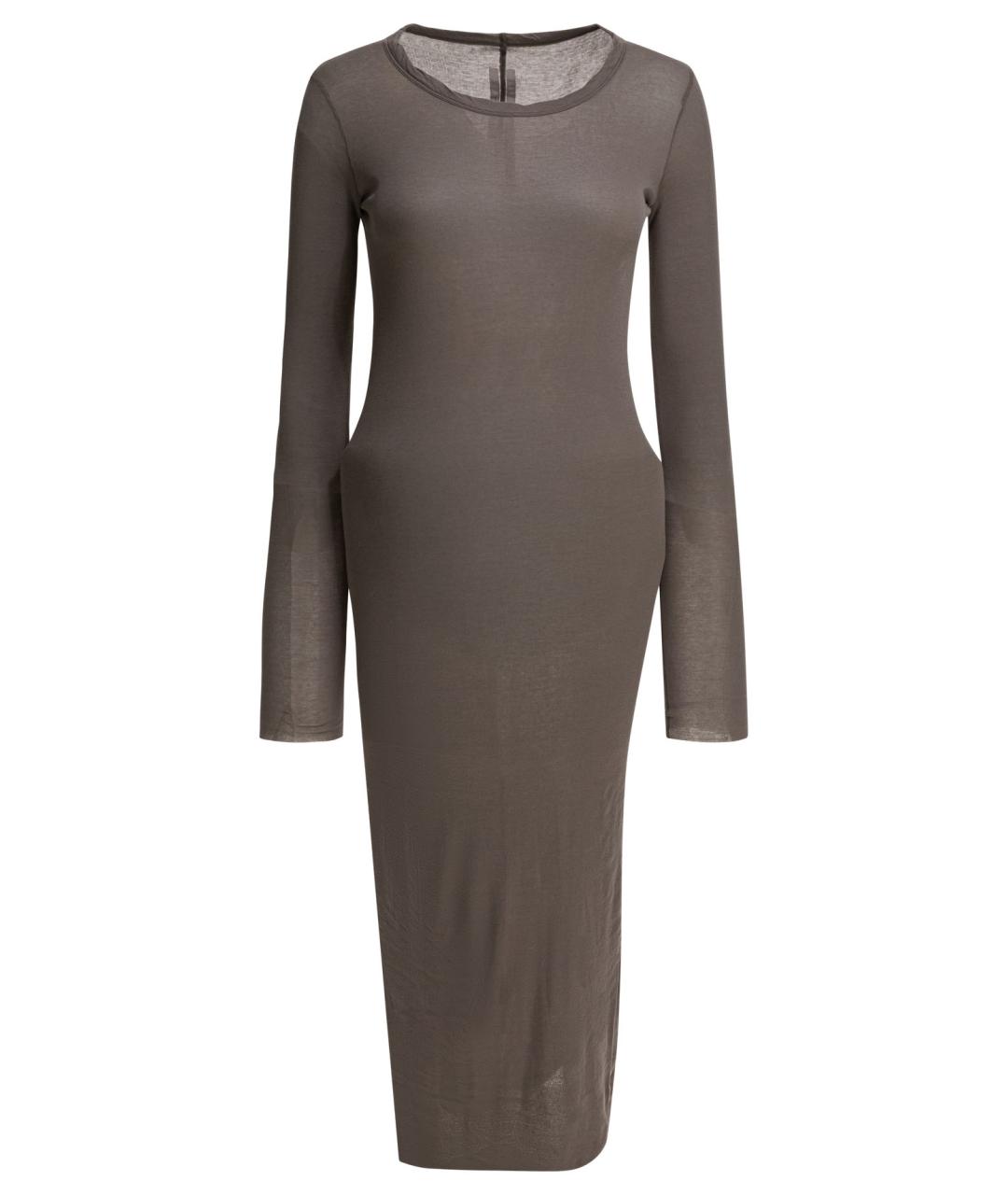 RICK OWENS Коричневое хлопковое повседневное платье, фото 1