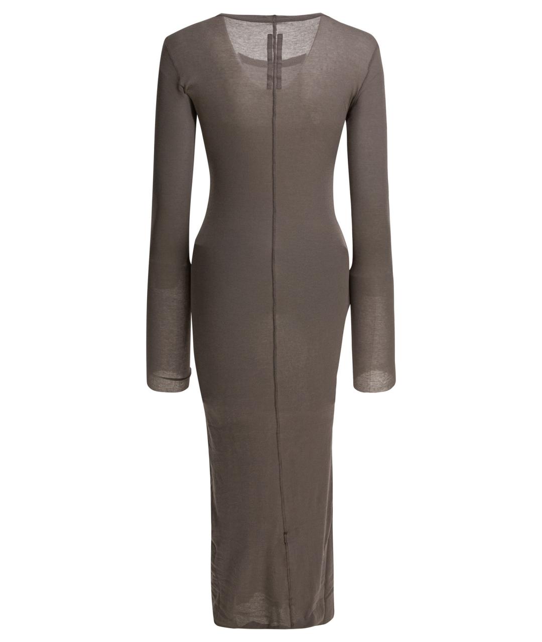 RICK OWENS Коричневое хлопковое повседневное платье, фото 2