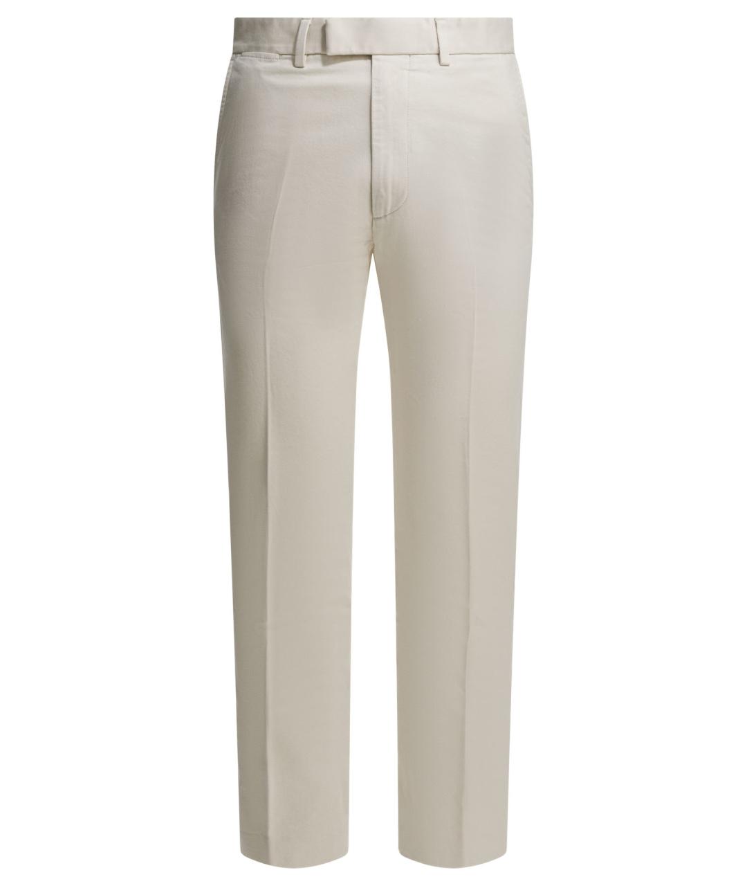 TOM FORD Белые хлопковые повседневные брюки, фото 1