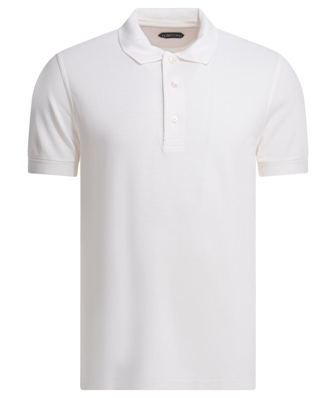 TOM FORD Белое поло с коротким рукавом, фото 1