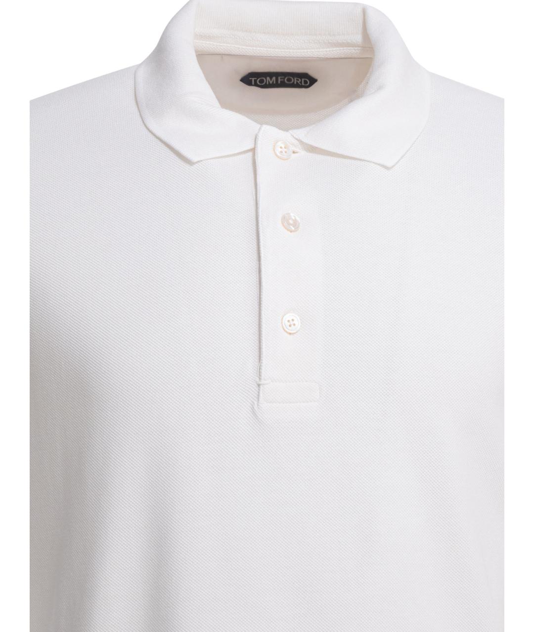 TOM FORD Белое поло с коротким рукавом, фото 3