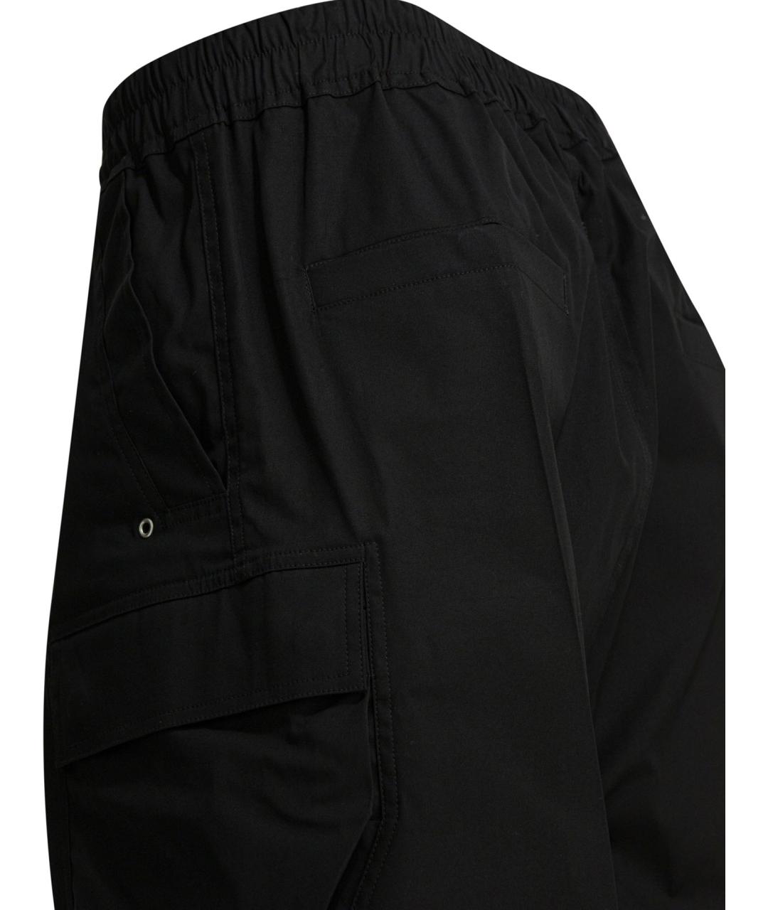 RICK OWENS Черные хлопковые шорты, фото 4