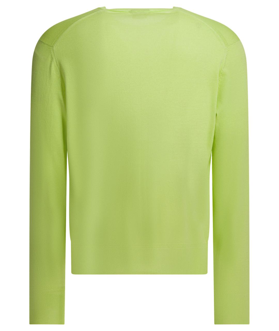 TOM FORD Зеленый хлопковый джемпер / свитер, фото 2