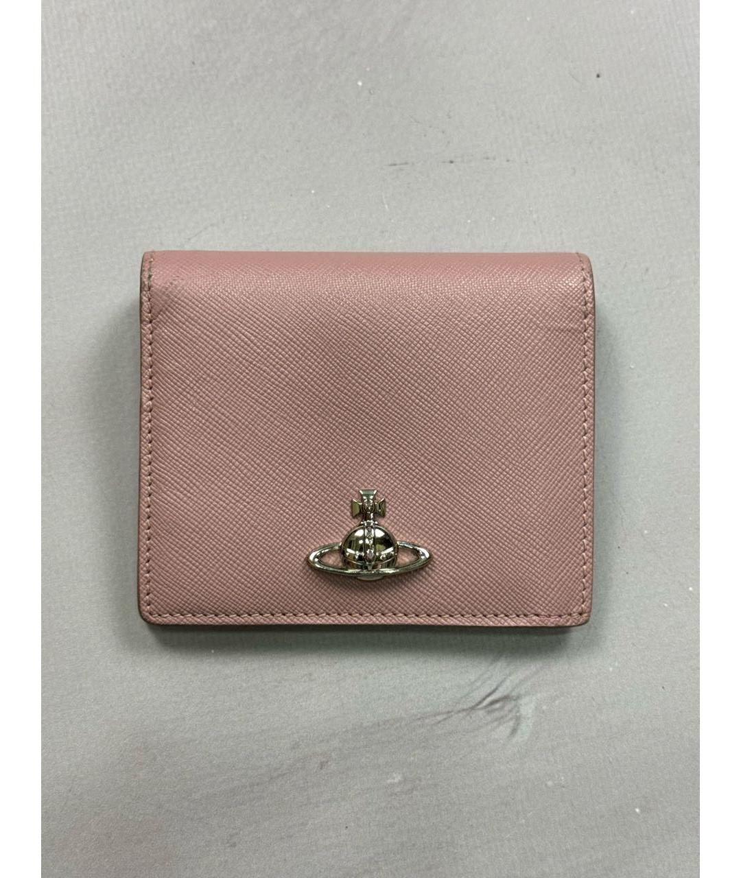VIVIENNE WESTWOOD Розовый кожаный кошелек, фото 9