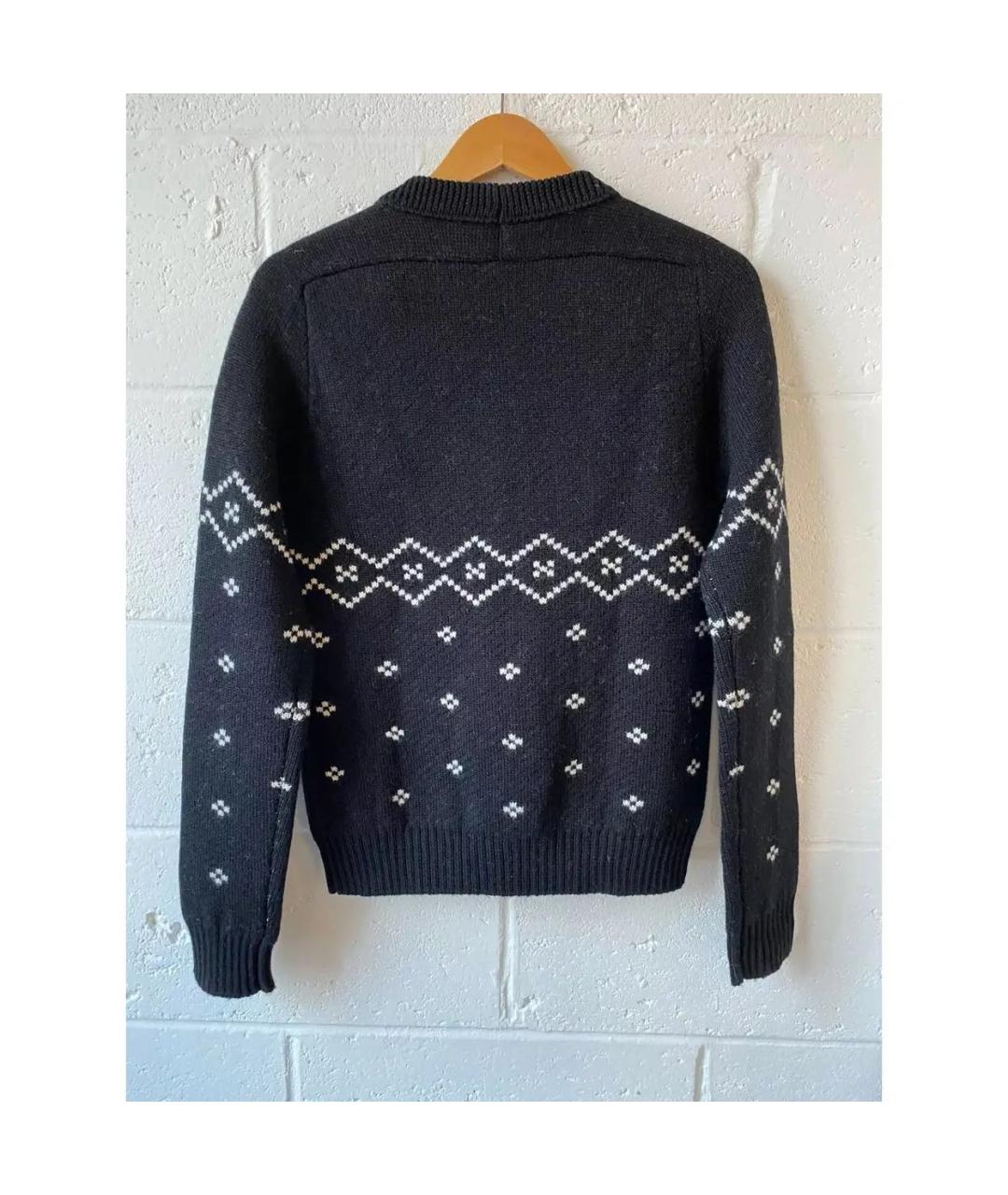 SAINT LAURENT Черный шерстяной джемпер / свитер, фото 2