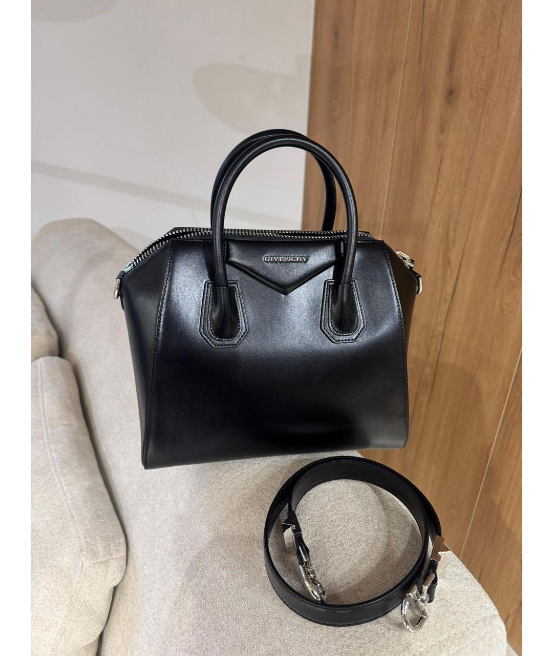 GIVENCHY Черная кожаная сумка тоут, фото 3