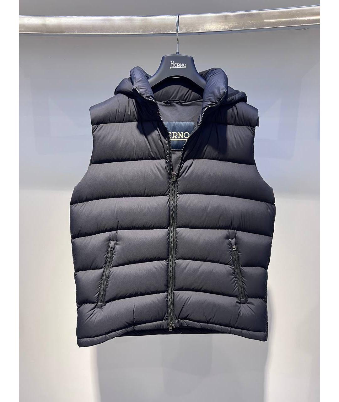 HERNO Темно-синий полиамидовый жилет, фото 3