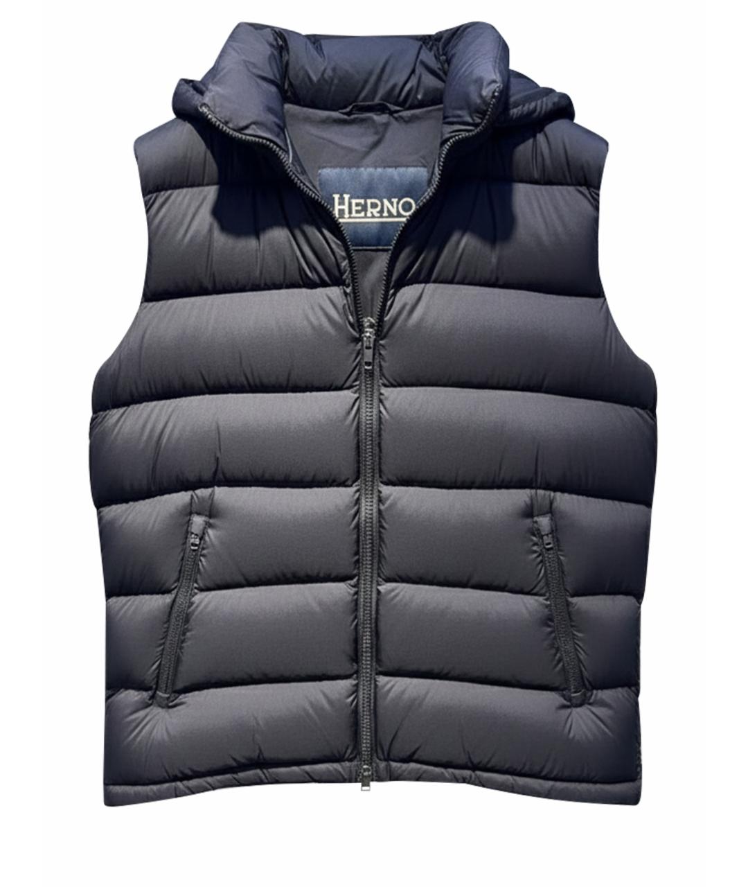 HERNO Темно-синий полиамидовый жилет, фото 1