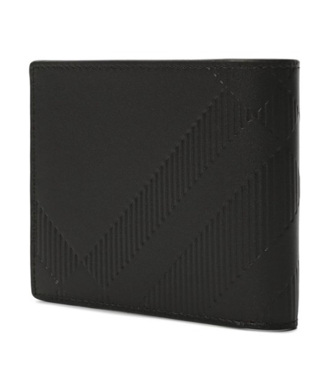 BURBERRY Черный кожаный кошелек, фото 2