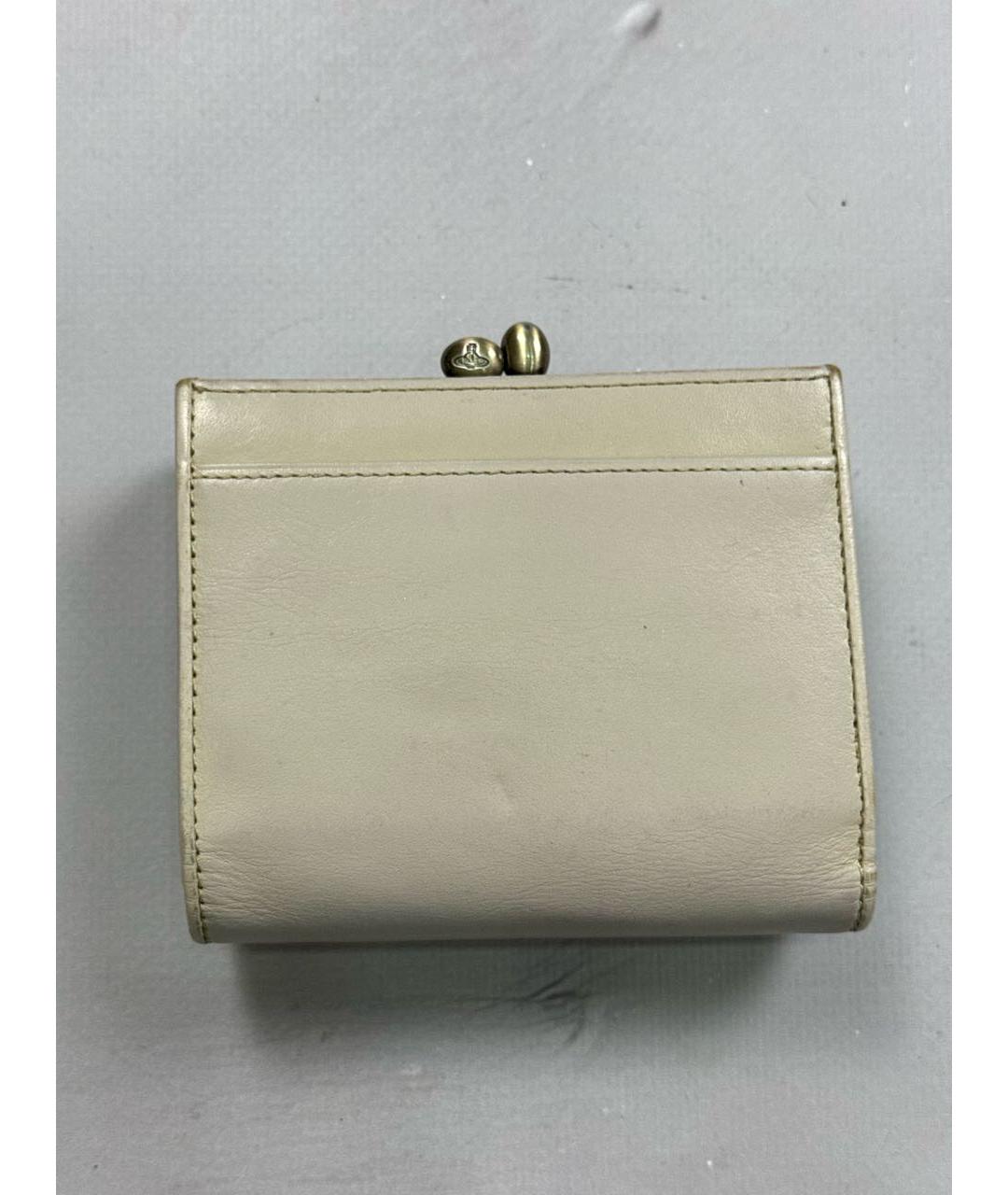 VIVIENNE WESTWOOD Бежевый кожаный кошелек, фото 2